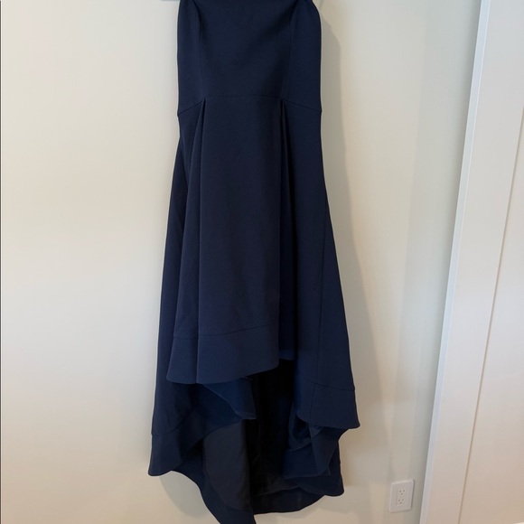 *Never Worn* C/MEO strapless high low gown in navy blue - Picture 3 of 7
